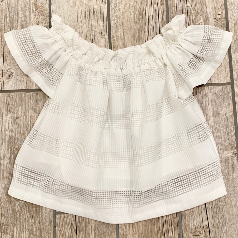 Off the shoulder striped top